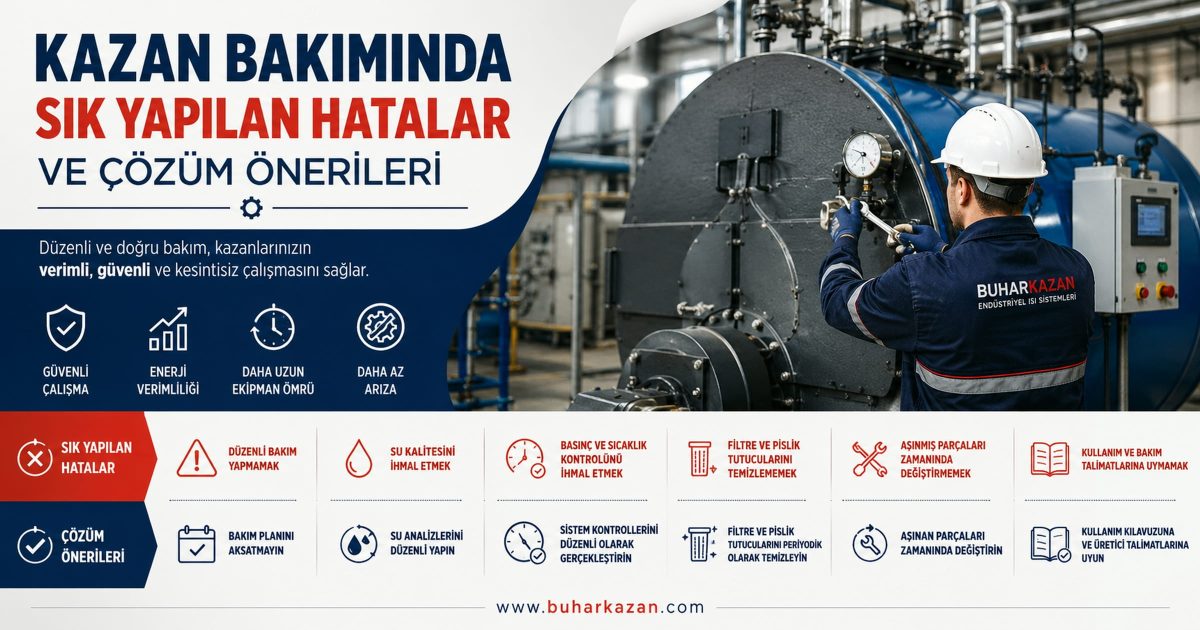 Kazan Bakımında Sık Yapılan Hatalar Kazan Bakımında Sık Yapılan Hatalar ve Çözüm Önerileri